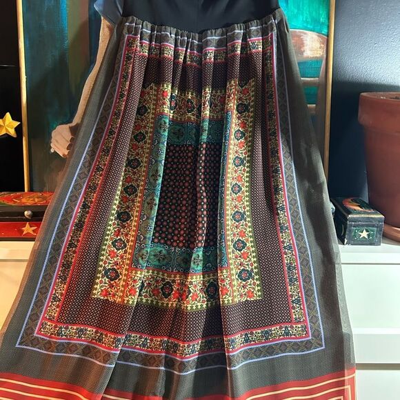 Anthropologie Dream Daily Colorful Patchwork A-Line Skirt Large - Picture 12 of 16